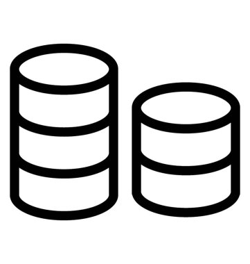 Veritabanı simgesini, çizgili Tema