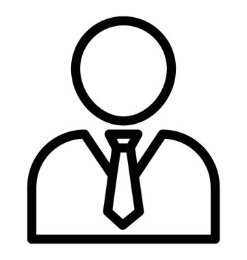 İşadamı simgesi, çizgili Tema