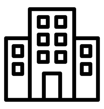 Çizgili tema gökdelen simgesinin