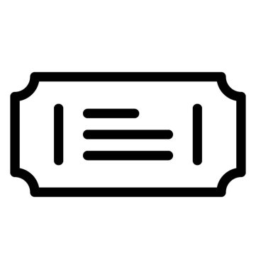 Çizgili tema bilet bilet simgesinin