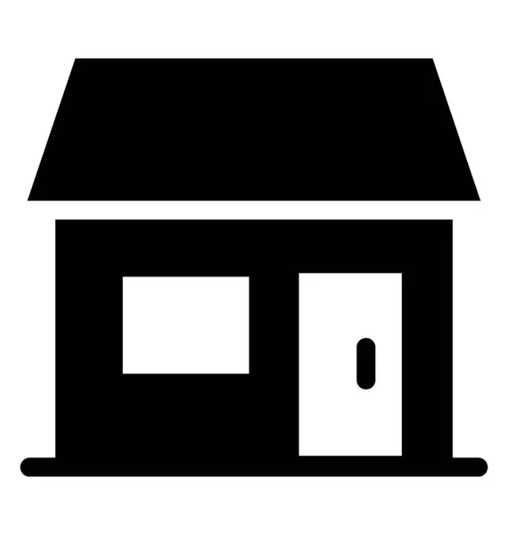 Warehouse Icon Solid Design — Stock Vector