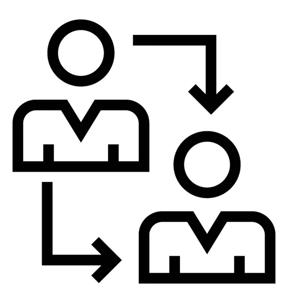 Lijn Werknemer Overdracht Pictogram Vector — Stockvector