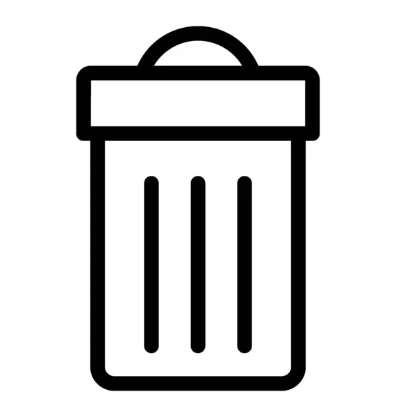 垃圾桶图标 线矢量设计 — 图库矢量图片