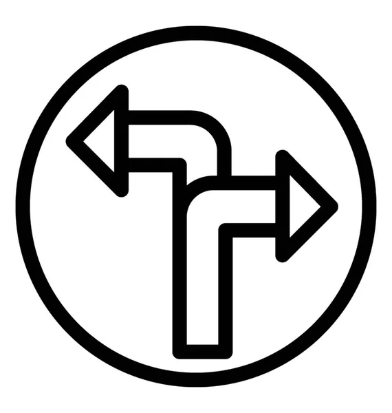 Richtungspfeil Symbol Linienvektordesign — Stockvektor