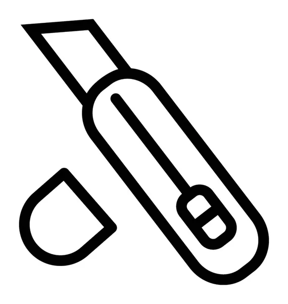 Papierschneider Symbol Linienvektordesign — Stockvektor