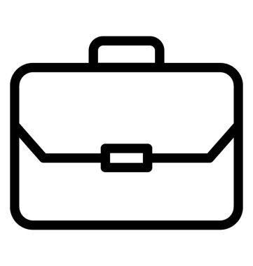 Portföy simgesi, çizgi vektör tasarımı.