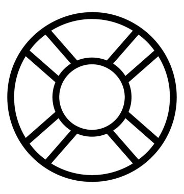 Mercek simgesi, çizgi vektör tasarımı