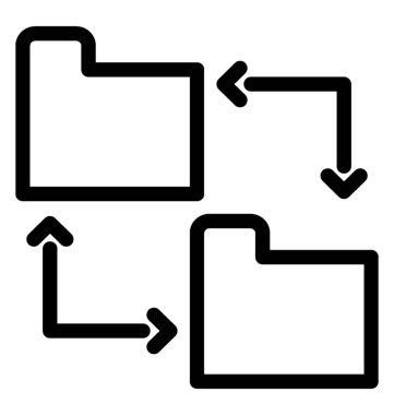 Exchange klasörü simgesi, çizgili Tema