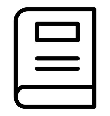 Çizgili tasarım kitap simgesi