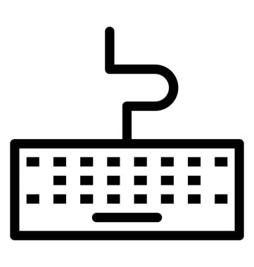 Klavye simgesini, çizgili Tema