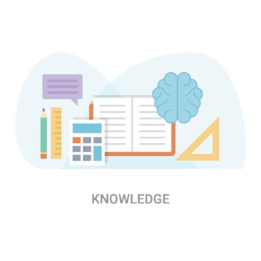 Matematik düz vektör illüstrasyon kavramı