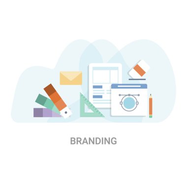 Düz vektör illüstrasyon kavramı