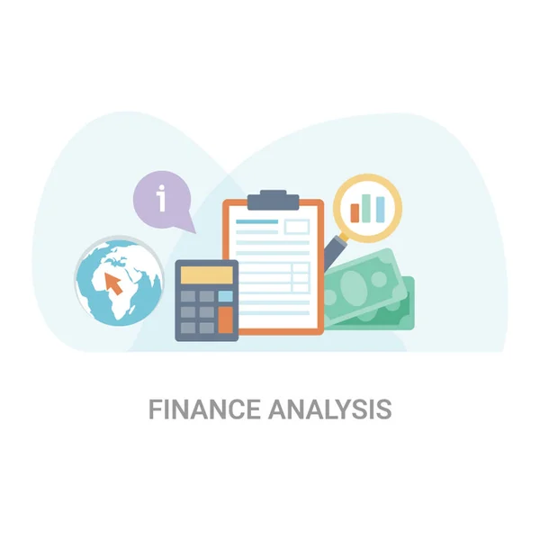 Financiële Analyse Vector Illustratie Concept — Stockvector