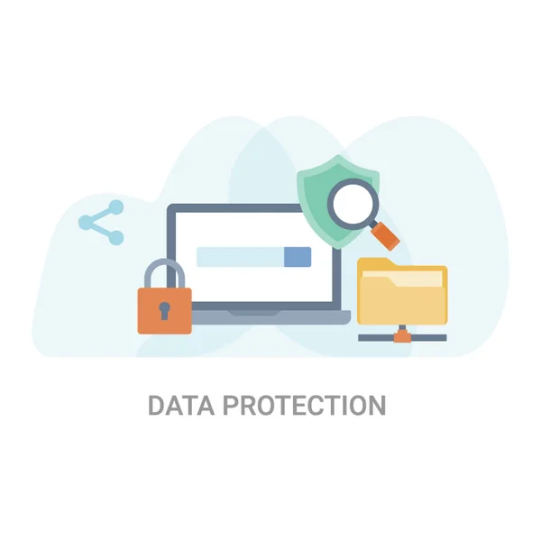 Data Protection Plan Vektorillustration — Stock vektor