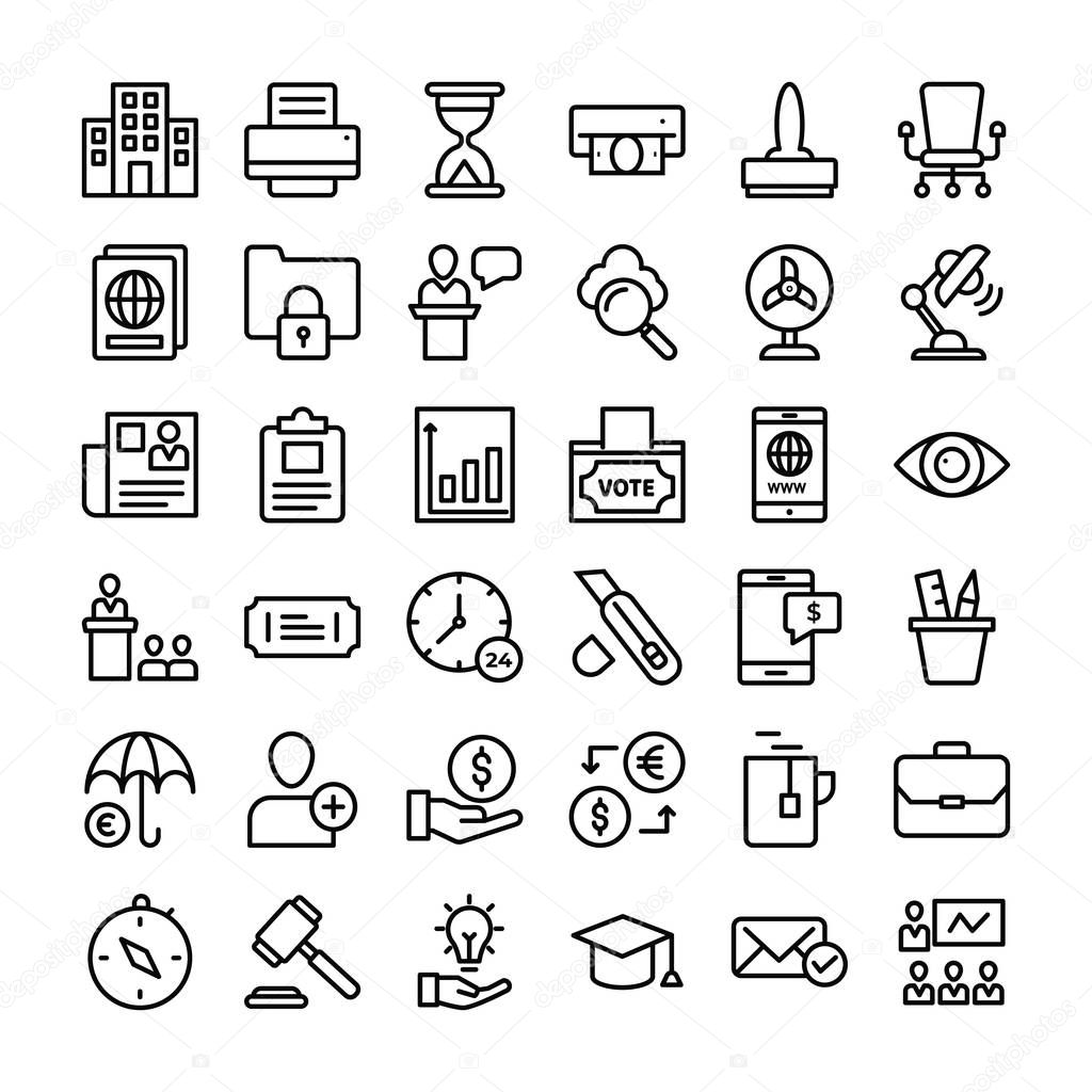 Here is a useful business and finance vector icons set. Hope you can find a great use for them in finance, money, banking, and statistics visuals.