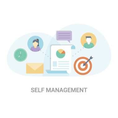 İş hedef düz vektör çizim