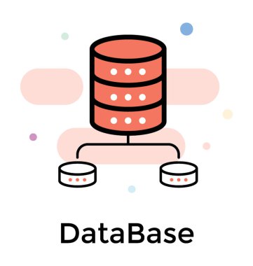 Veritabanı simgesini düz tasarım.