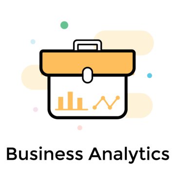 Düz vektör tasarımı iş analytics simgesinin