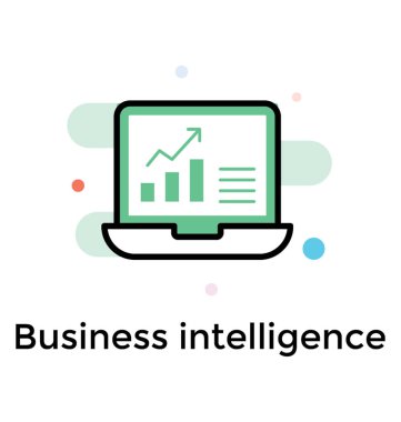 Veri analizi simgesi düz vektör tasarımı