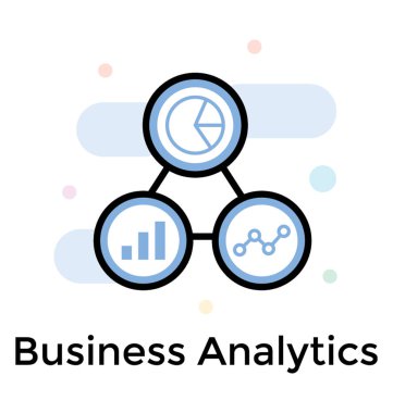 Veri analizi simgesi düz vektör tasarımı