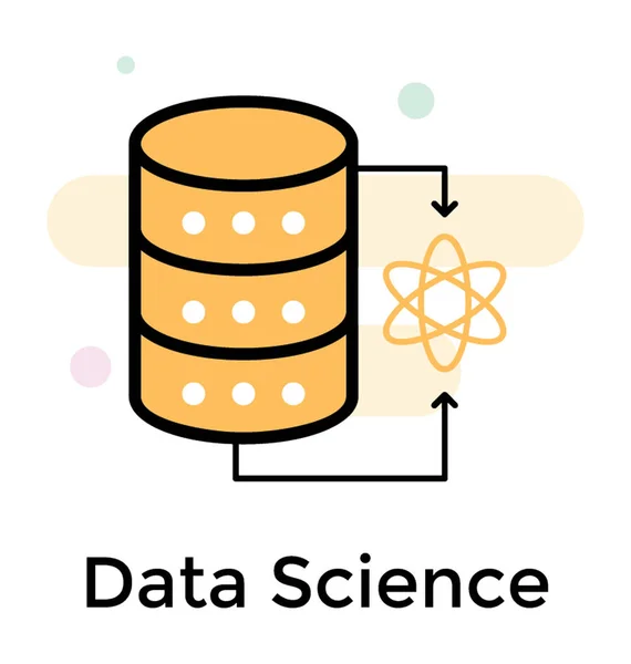 Плоский Векторний Дизайн Піктограми Науки Про Дані — стоковий вектор