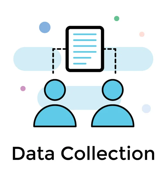 Concept Voor Data Integratie Platte Vector Icon — Stockvector