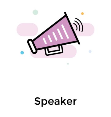 Megafon simge vektör düz tarzı 