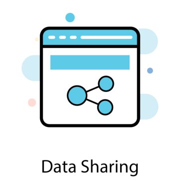 Web paylaşımı düz simgesi tasarım