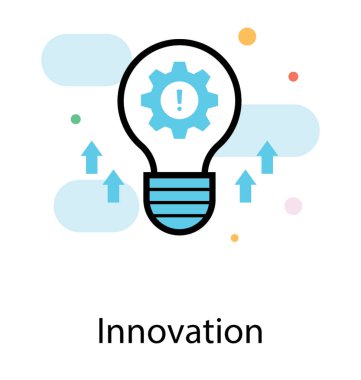 Yaratıcı yönetimi simgesini düz tasarım 