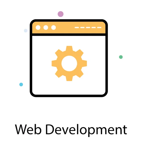 Diseño Icono Plano Configuración Web — Vector de stock
