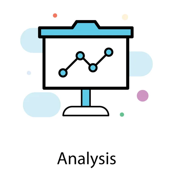 Analytics Επίπεδη Εικονίδιο Σχεδιασμός — Διανυσματικό Αρχείο