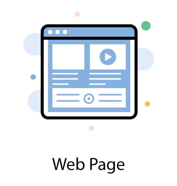 Ícone Plano Página Web — Vetor de Stock
