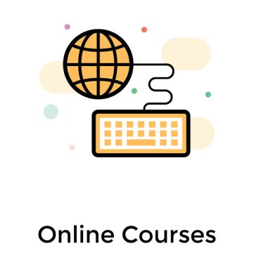 Online ders düz vektör tasarımı