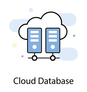 Bulut veri düz simgesi tasarım