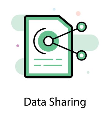 Veri paylaşımının, dosya paylaşımı kavramı düz simgesi
