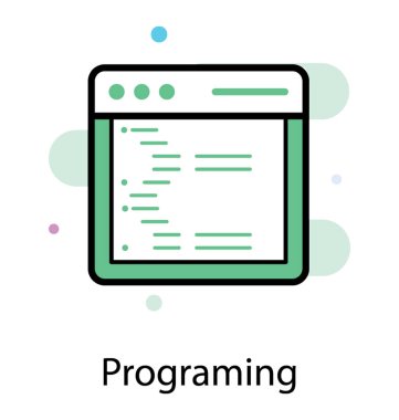 Web Programlama düz simgesi
