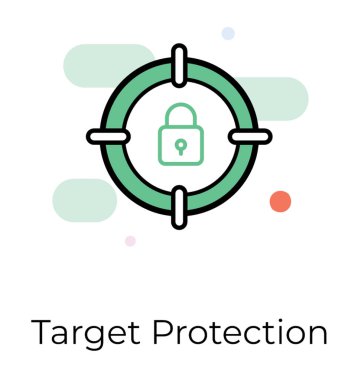 Düz vektör tasarımı hedef koruma simgesi