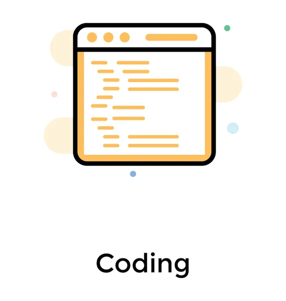 Programming Concept Flat Design — Stock Vector