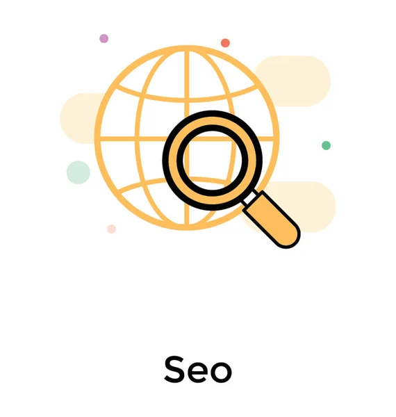 Seo Icon Flachen Design — Stockvektor