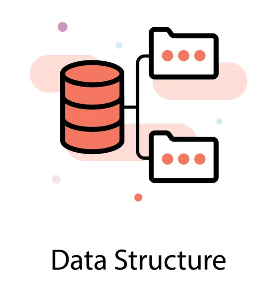 データ構造のフラット アイコン — ストックベクタ