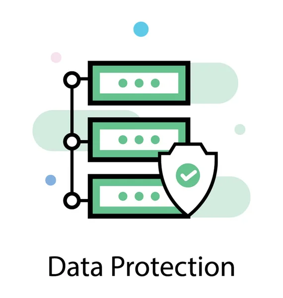 Data Protection Plan Ikon Design — Stock vektor