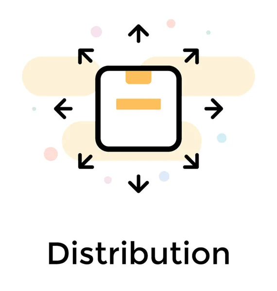 Icono Distribución Datos Vector Plano — Vector de stock