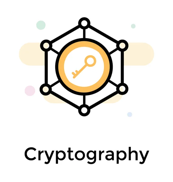 Icono Criptografía Vector Plano — Vector de stock