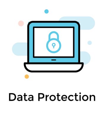 Düz vektör web kilit simgesi