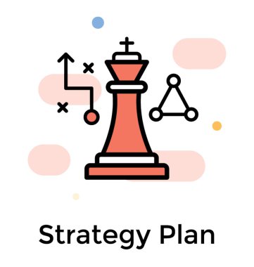 Strateji simgesinin düz vektörü