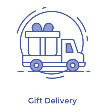 Hızlı teslimat simgesinin çizgi vektör tasarımı