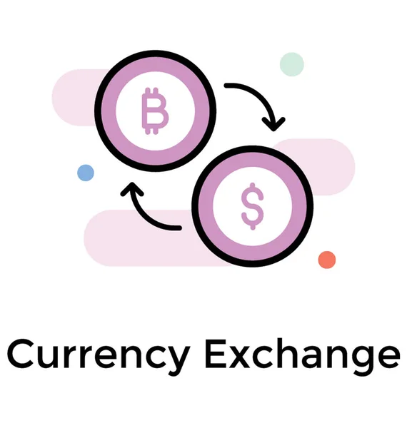 通貨コンバータアイコンのフラットベクトル — ストックベクタ