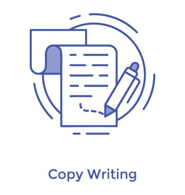 Kağıt ile kalem, hat tasarımında konsept simgesi yazma