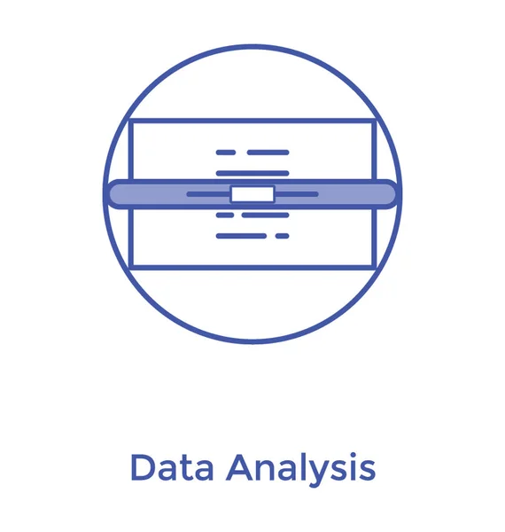 Veri Analizi Simgesinin Çizgi Vektör Tasarımı — Stok Vektör