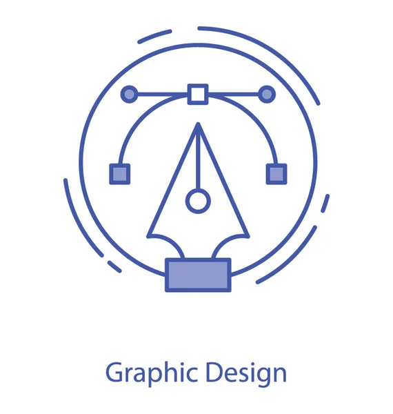 Icono Diseño Gráfico Línea Diseño Vectores — Archivo Imágenes Vectoriales
